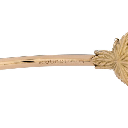 Gucci 18K Yellow Gold Diamond Tsavorite Marche des Merveilles Tiger Cuff Bracelet 3 of 4