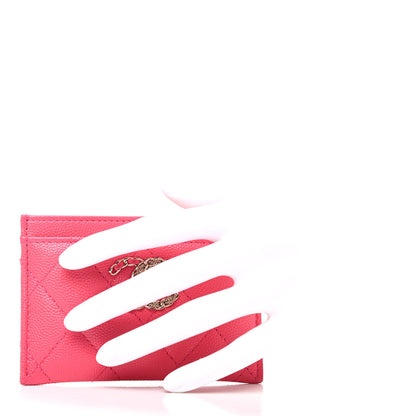 Chanel Caviar Quilted French New Wave Card Holder Rose 2 of 8