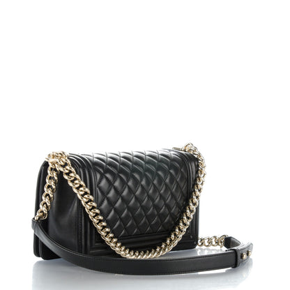 Chanel Lambskin Quilted Medium Boy Flap Black 5 of 8