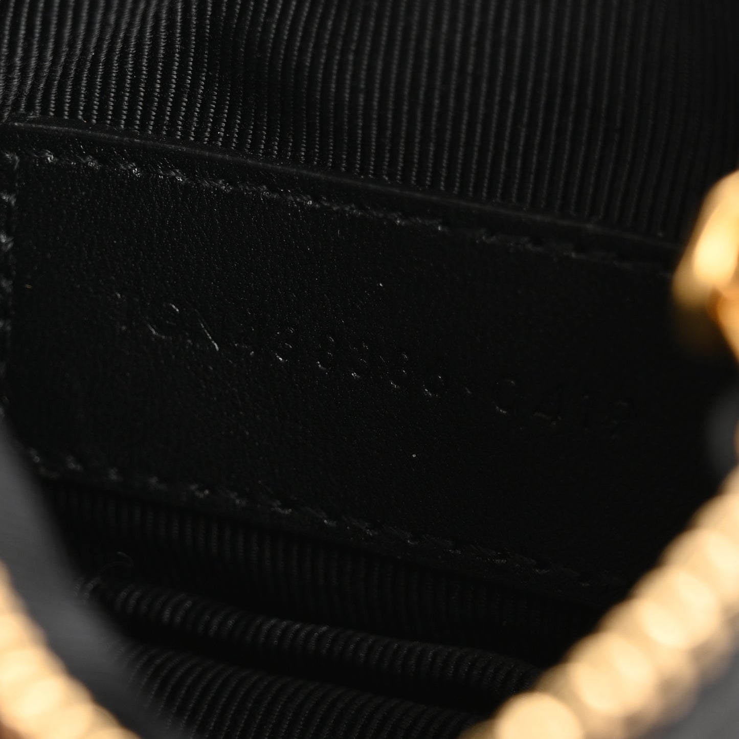 Calfskin Matelasse Monogram Key Pouch Black