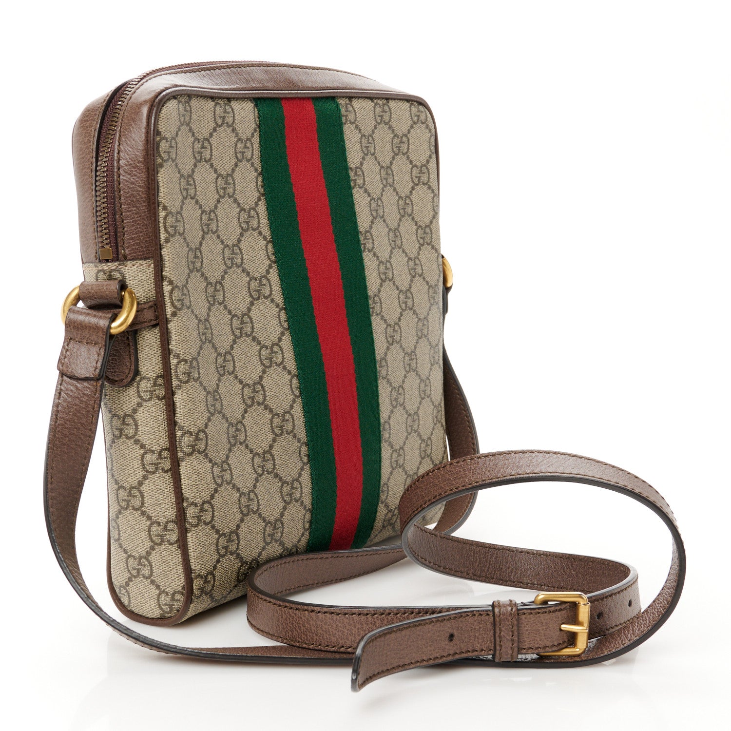 Gucci GG Supreme Monogram Web Small Ophidia Messenger Bag Brown 3 of 11