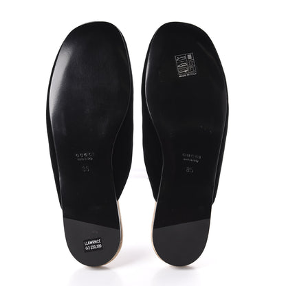 Gucci Velvet Crystal Snake Embroidered Womens Slippers 35 Black 6 of 10