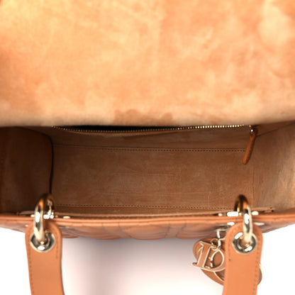 Christian Dior Lambskin Cannage Medium Lady Dior Amber 5 of 10