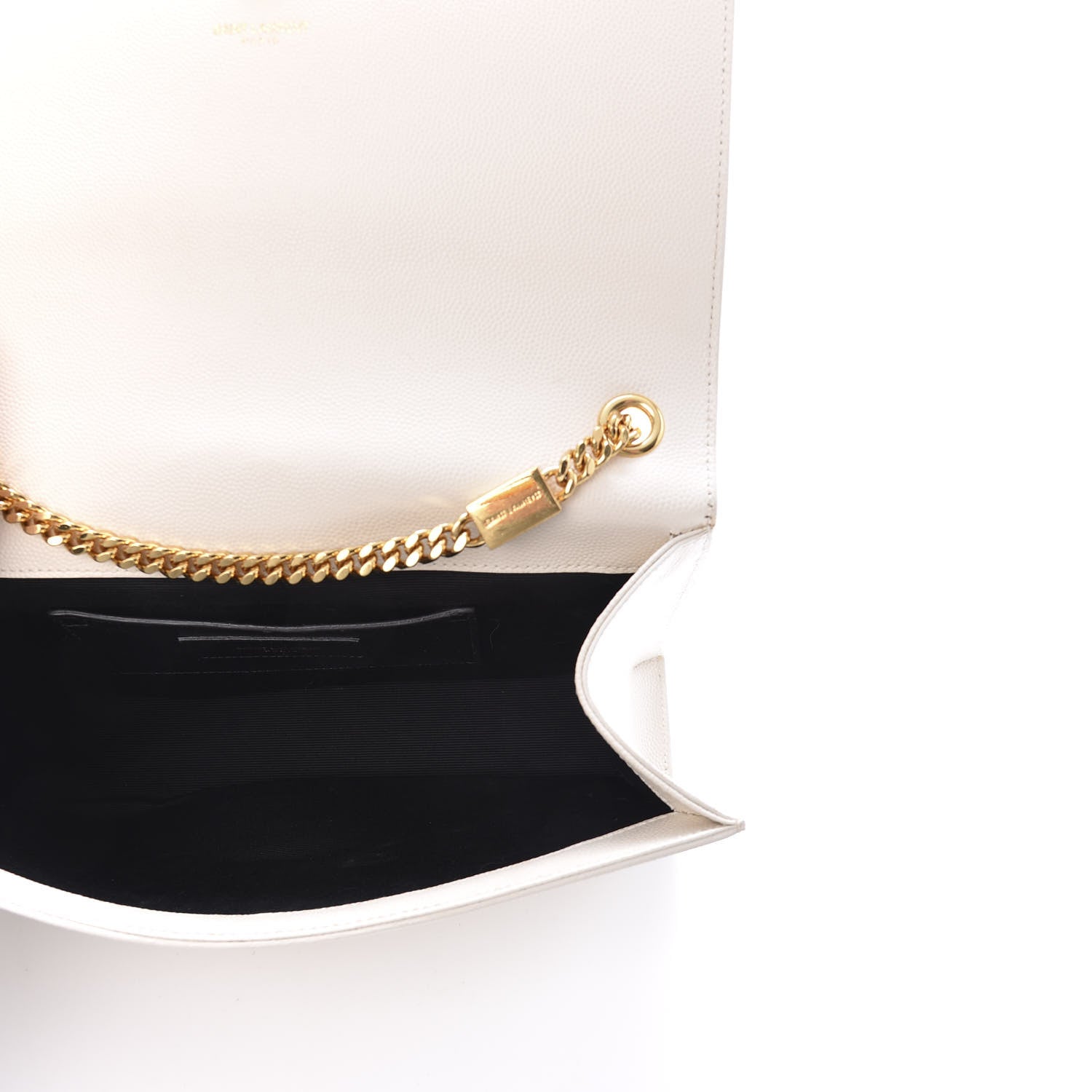 Saint Laurent Grain De Poudre Medium Classic Monogram Kate Satchel Porcellana 5 of 10