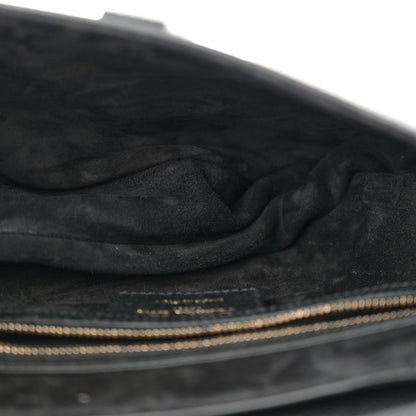 Christian Dior Grained Calfskin Saddle Bag With Strap Black 5 of 10