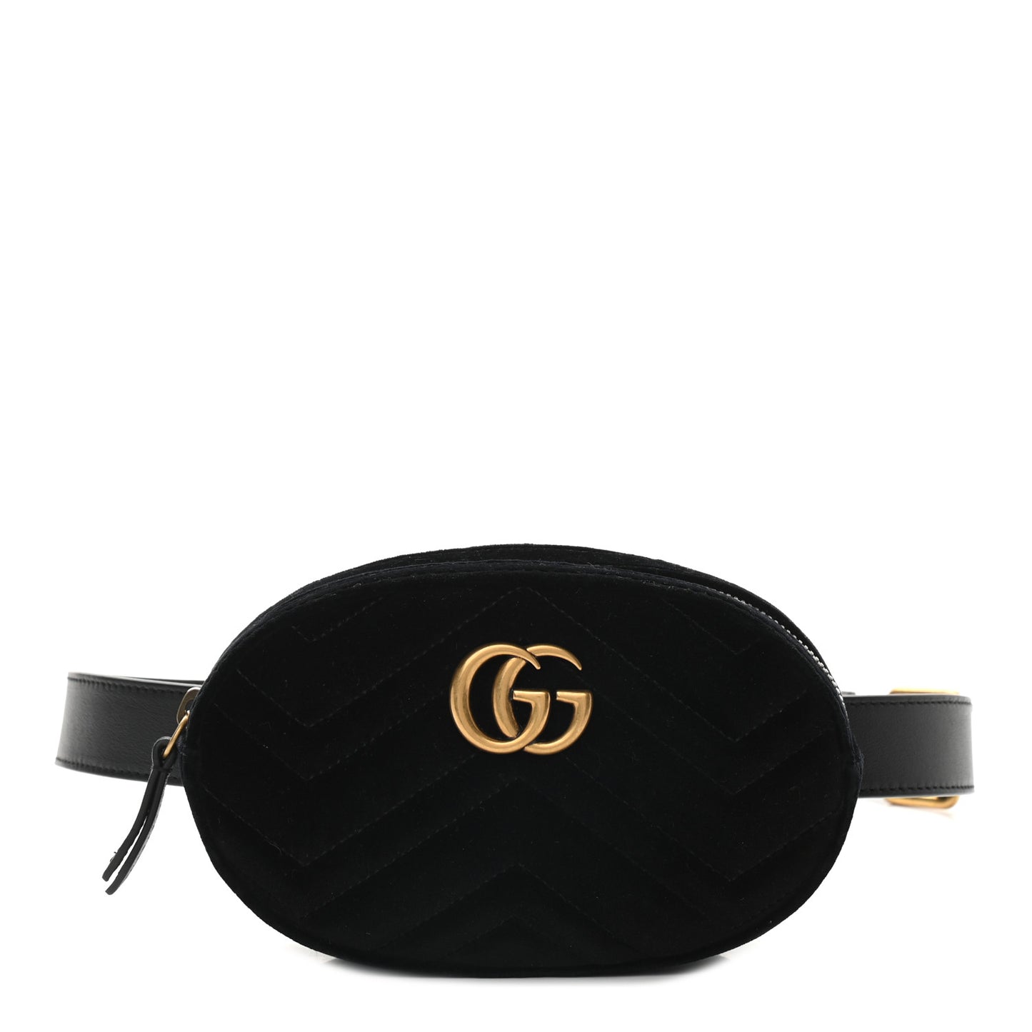 Velvet Matelasse GG Marmont Belt Bag 85 34 Black