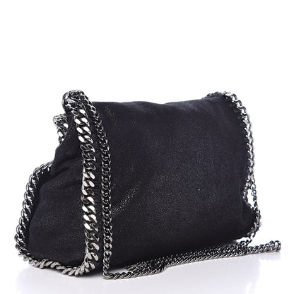 Stella McCartney Shaggy Deer Mini Falabella Fold Over Tote Black 3 of 9