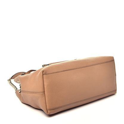 Gucci Pebbled Calfskin Medium Soho Chain Shoulder Bag Rose Beige 4 of 10