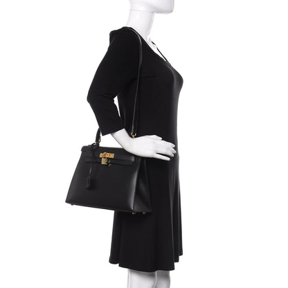 Hermes Box Kelly Sellier 28 Black 2 of 15