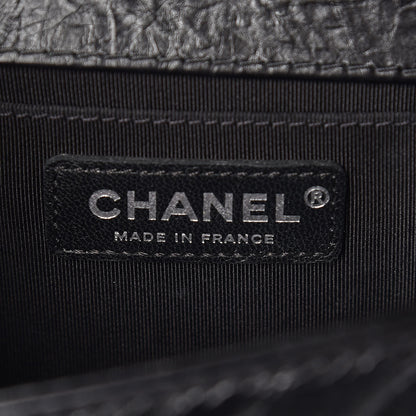 Chanel Aged Calfskin Chevron Quilted Medium Jacket Boy Flap Black 6 of 8