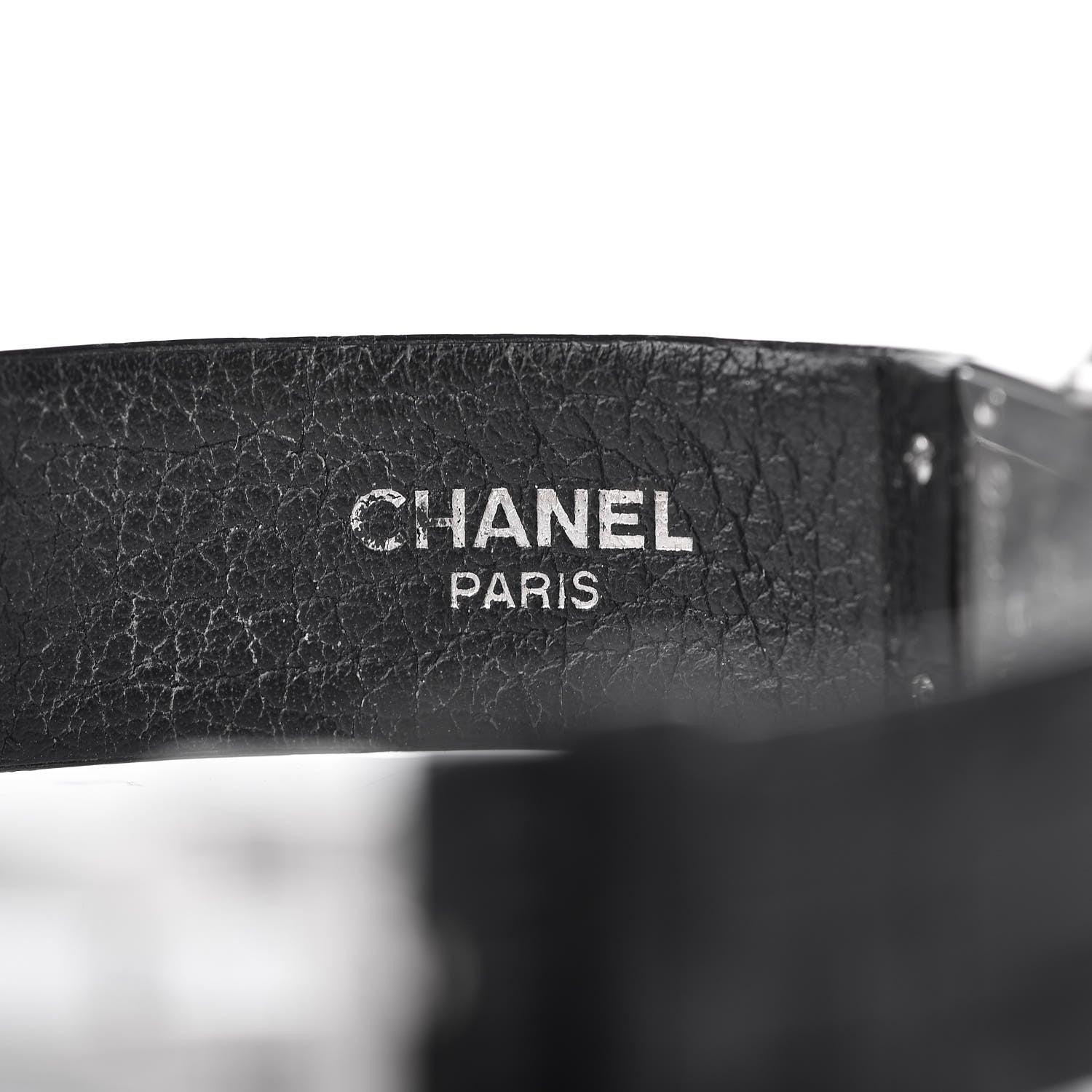 Chanel Stainless Steel Alligator 19mm Acier Quartz Watch Black 8 of 9