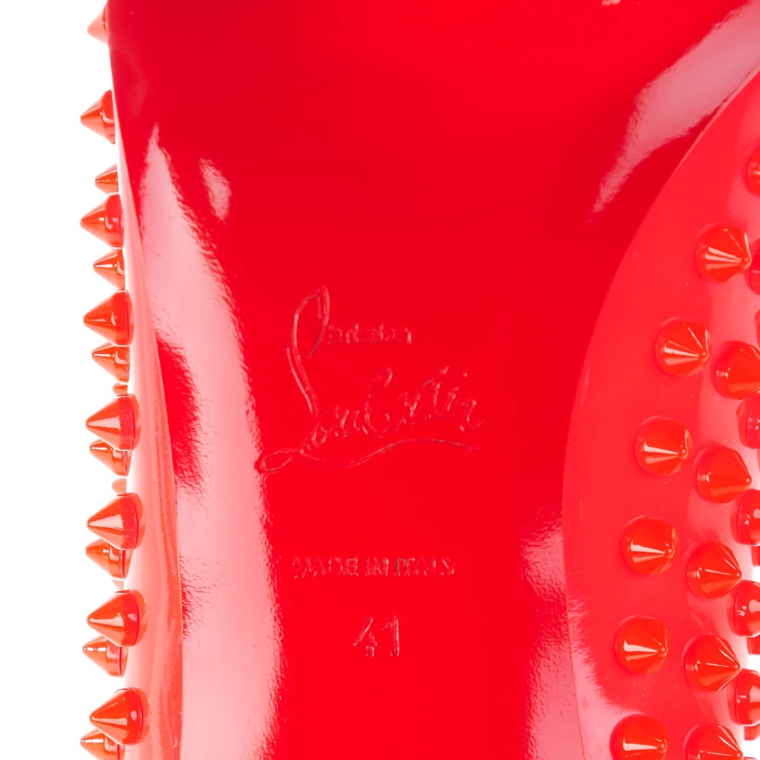Christian Louboutin Patent Pigalle Spikes 85 Pumps 41 Fluo Rose Paris 7 of 7