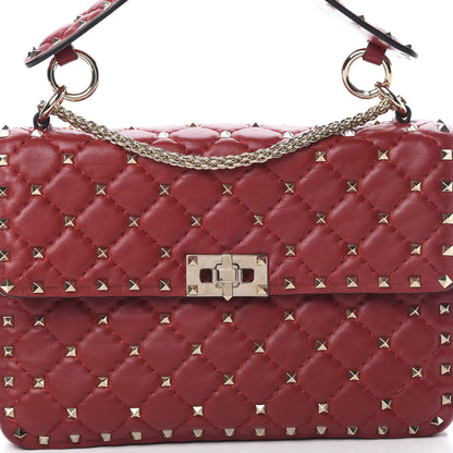Valentino Garavani Nappa Medium Rockstud Spike Shoulder Bag Rosso Valentino 9 of 12