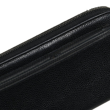 Chanel Caviar Large Timeless CC Zip Around Wallet Black 13 of 16