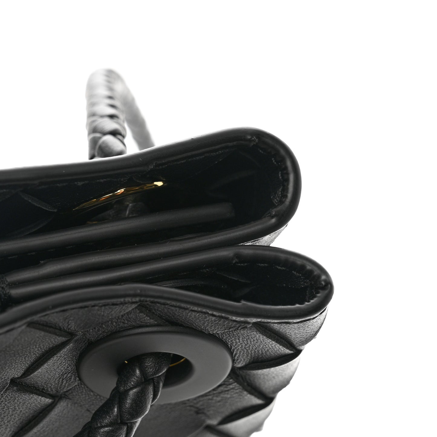 Nappa Intrecciato Small Andiamo Shoulder Bag Black