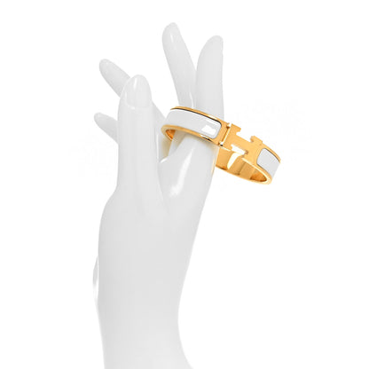Hermes Enamel Narrow Clic Clac H Bracelet PM White 2 of 5