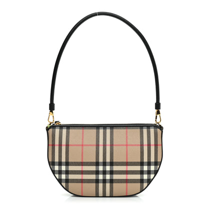Burberry Vintage Check Calfskin Olympia Slim Pouch Archive Beige 1 of 8