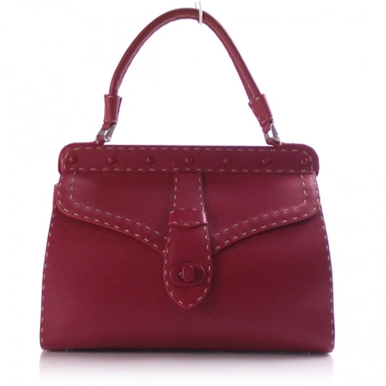Valentino Garavani Leather Oversized Contrast Sticthed Flap Bag 1 of 8