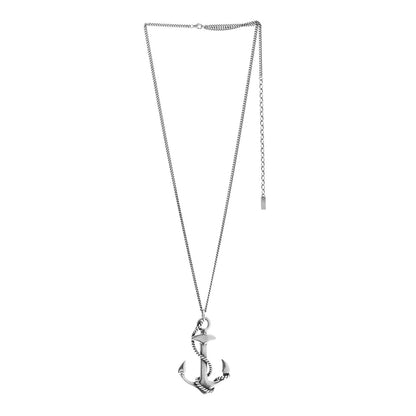 Saint Laurent Metal Anchor Necklace Silver 3 of 7
