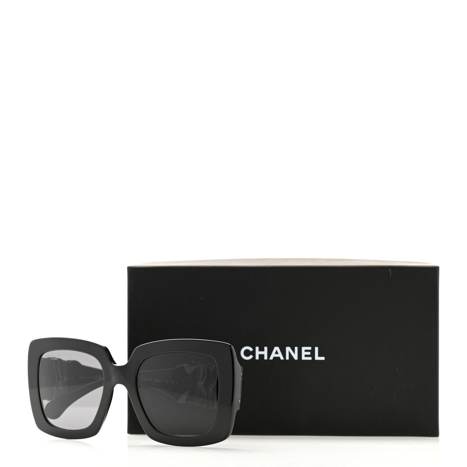 Chanel Acetate Calfskin Square Sunglasses 5474-Q Black 8 of 8