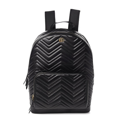 Gucci Calfskin Matelasse GG Marmont Day Backpack Black 1 of 9