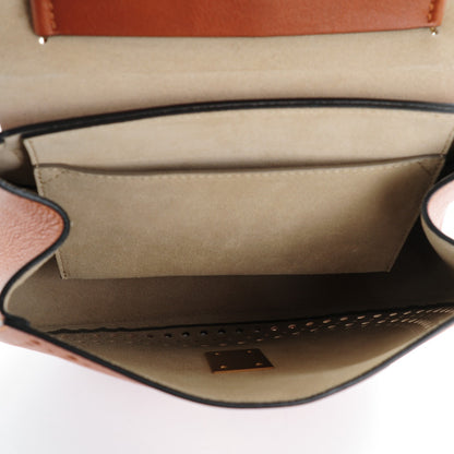 Chloe Calfskin Perforated Drew Shoulder Bag Caramel 5 of 7
