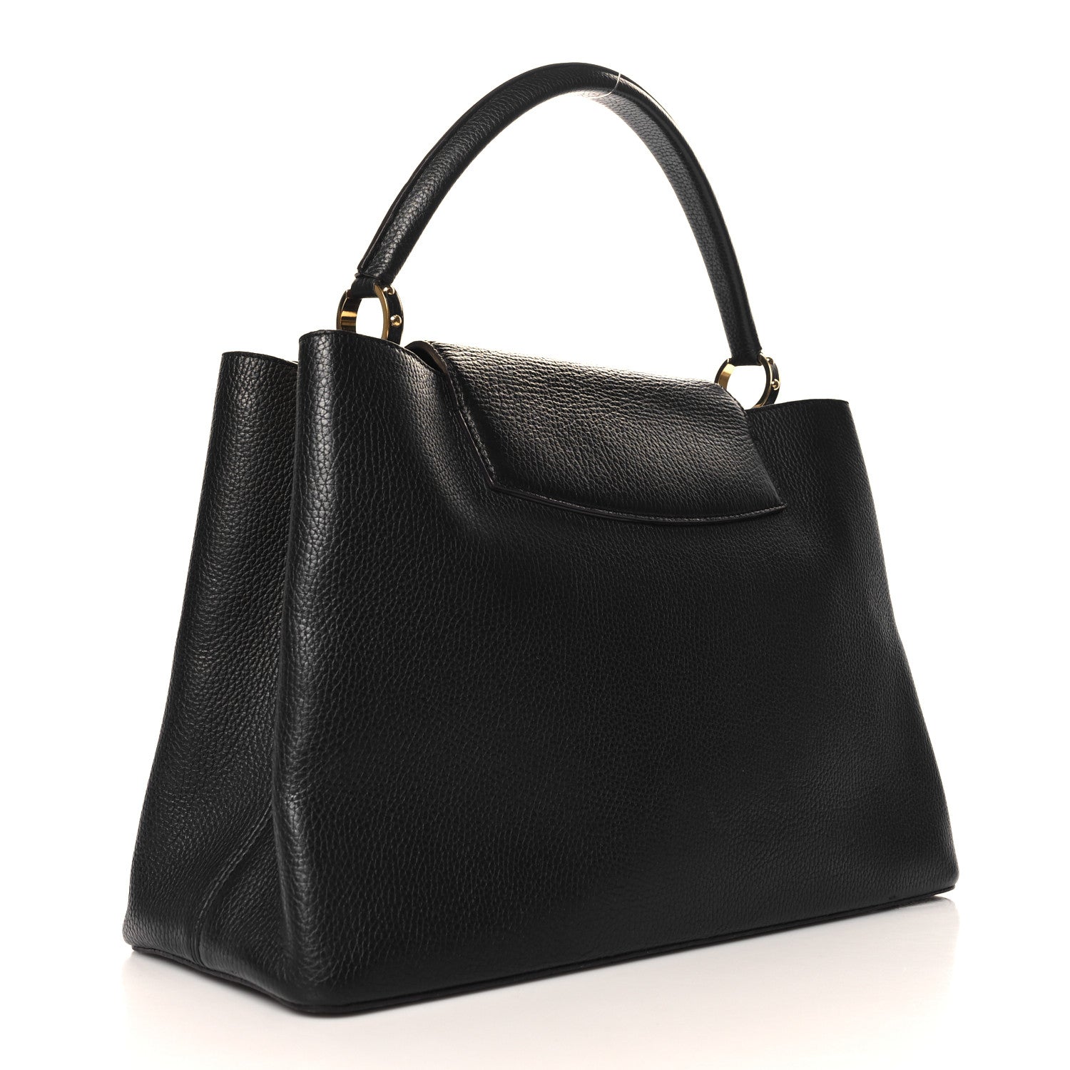 Louis Vuitton Taurillon Capucines GM  Black Fuchsia 3 of 11