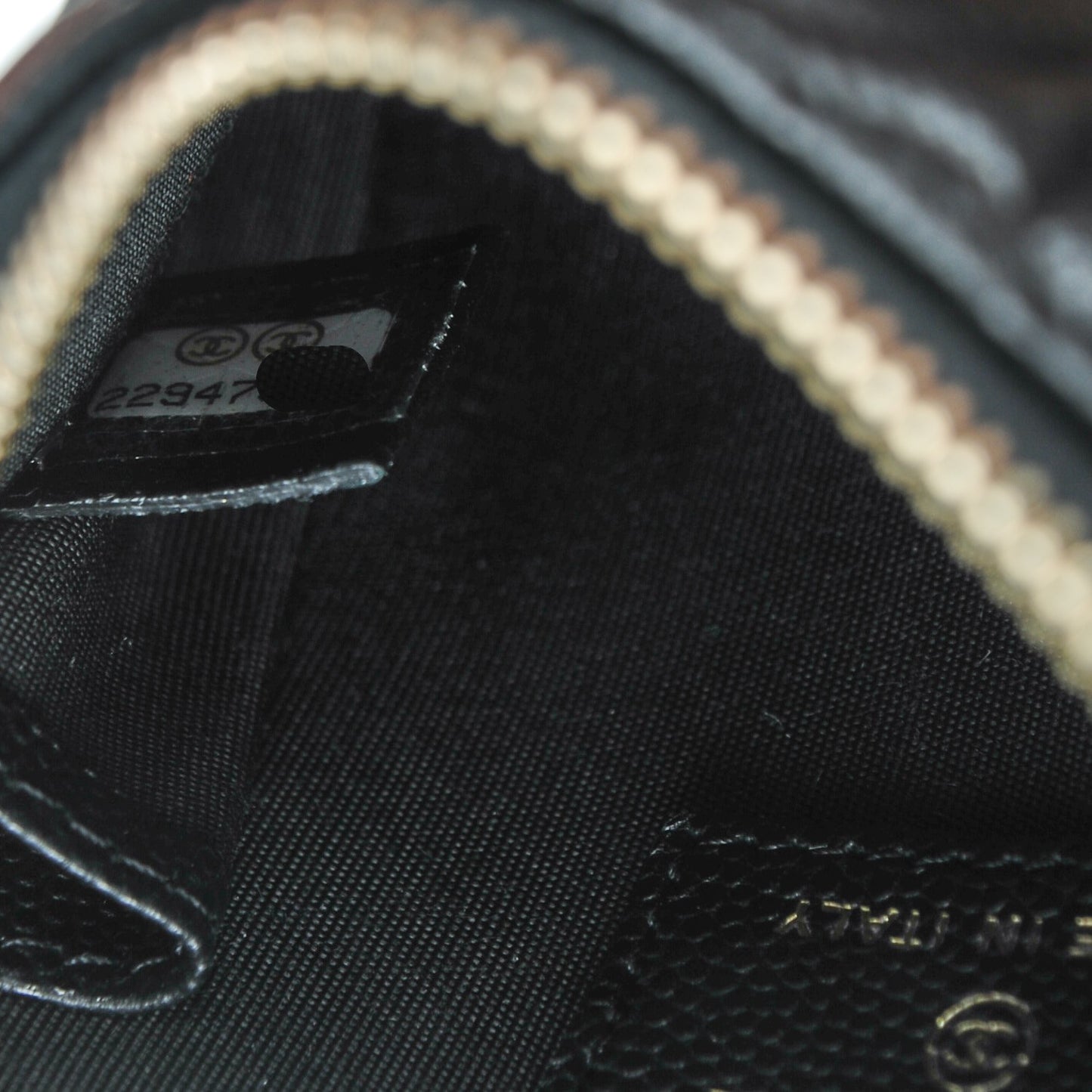 Caviar Camellia Embossed Key Holder Case Black