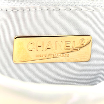 Chanel Iridescent Calfskin Quilted Medium Chanel 19 Flap White 6 of 11
