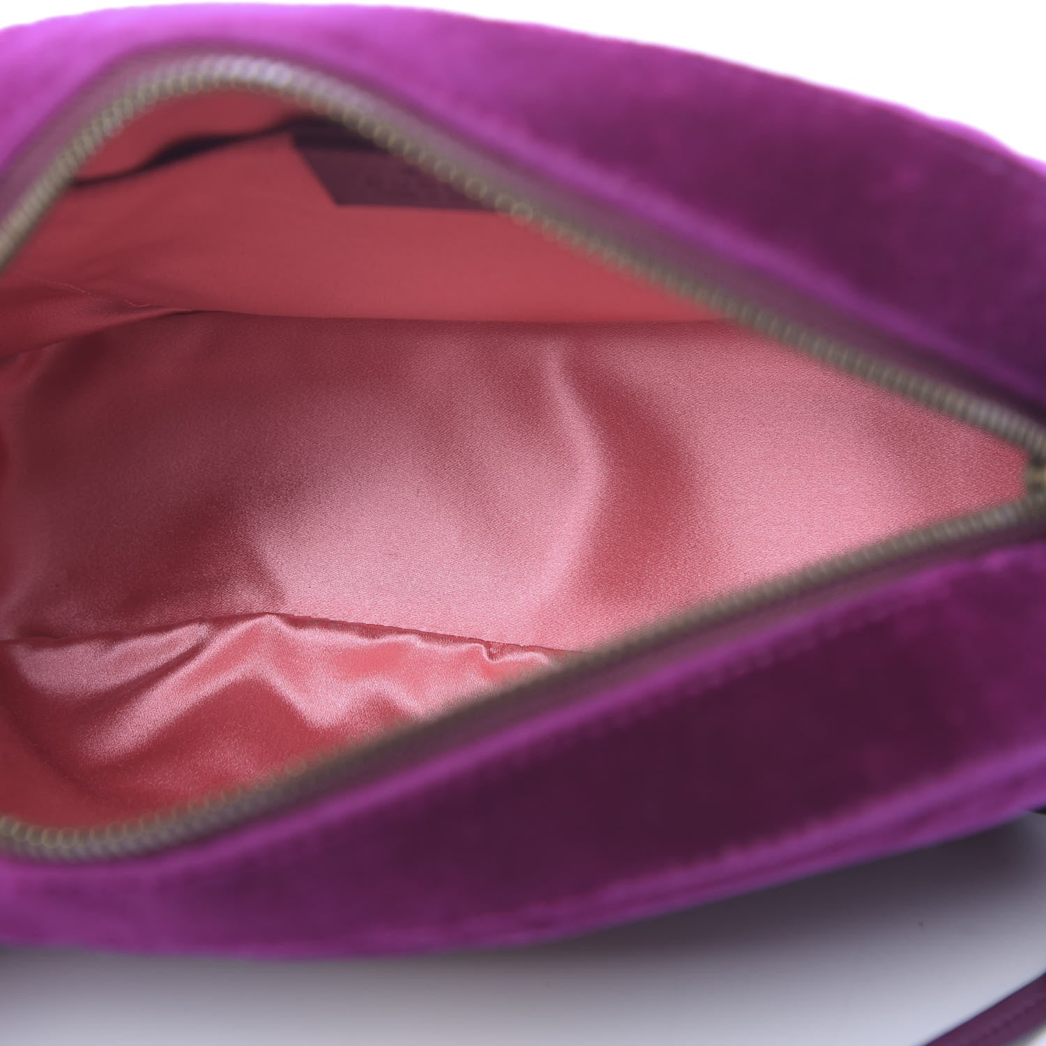 Gucci Velvet Matelasse Small GG Marmont Chain Shoulder Bag Fuchsia Violet Cyclamen 5 of 10