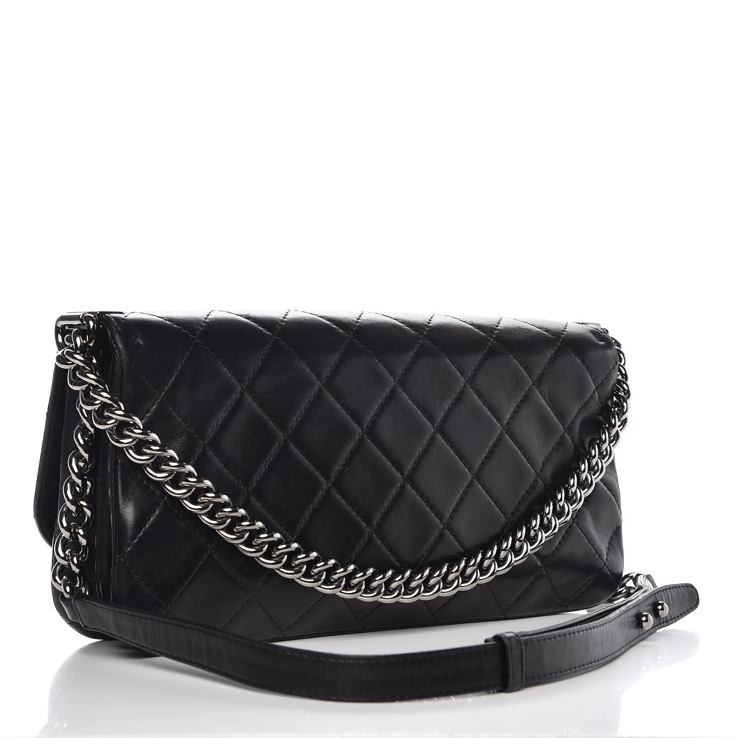 Chanel Lambskin Quilted Boy Accordion Flap Bag Black 3 of 10