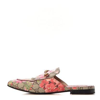 Gucci GG Supreme Monogram Blooms Womens Princetown Slippers 42 Beige Multicolor Dry Rose 1 of 13