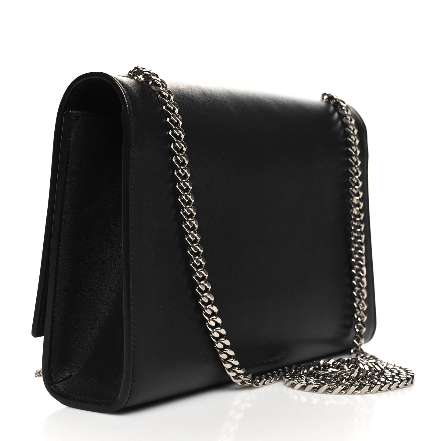 Smooth Calfskin Medium Classic Monogram Kate Tassel Satchel Black