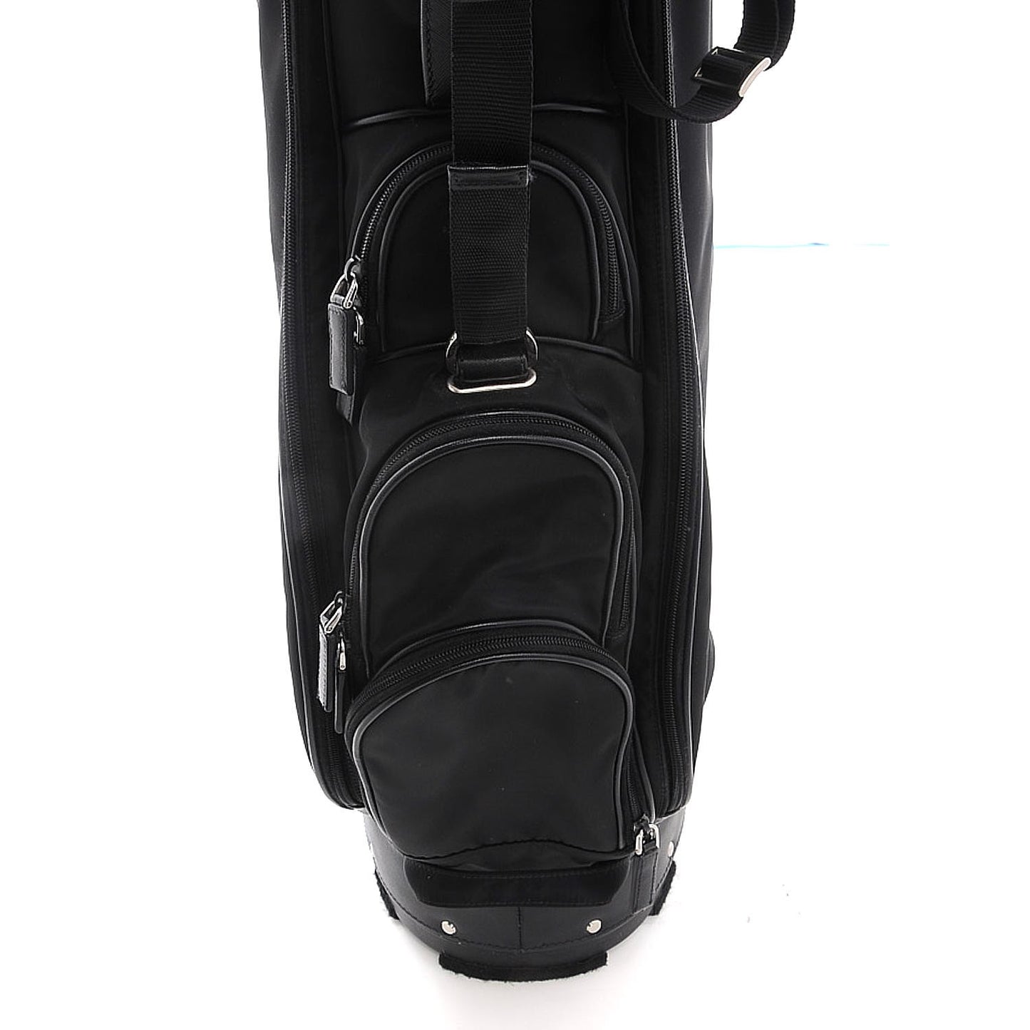 Tessuto Nylon Saffiano Mens Golf Bag Nero Black