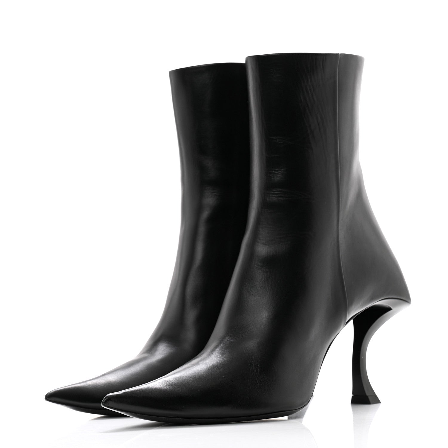 Balenciaga Calfskin Hourglass Bootie 38 Black 3 of 11