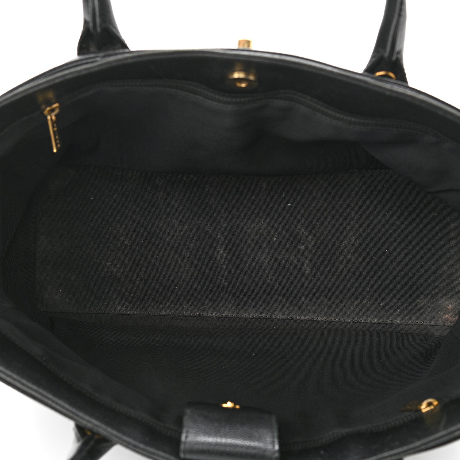 Chanel Calfskin Cerf Executive Shopper Tote Black 6 of 15