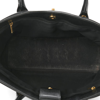 Chanel Calfskin Cerf Executive Shopper Tote Black 6 of 15