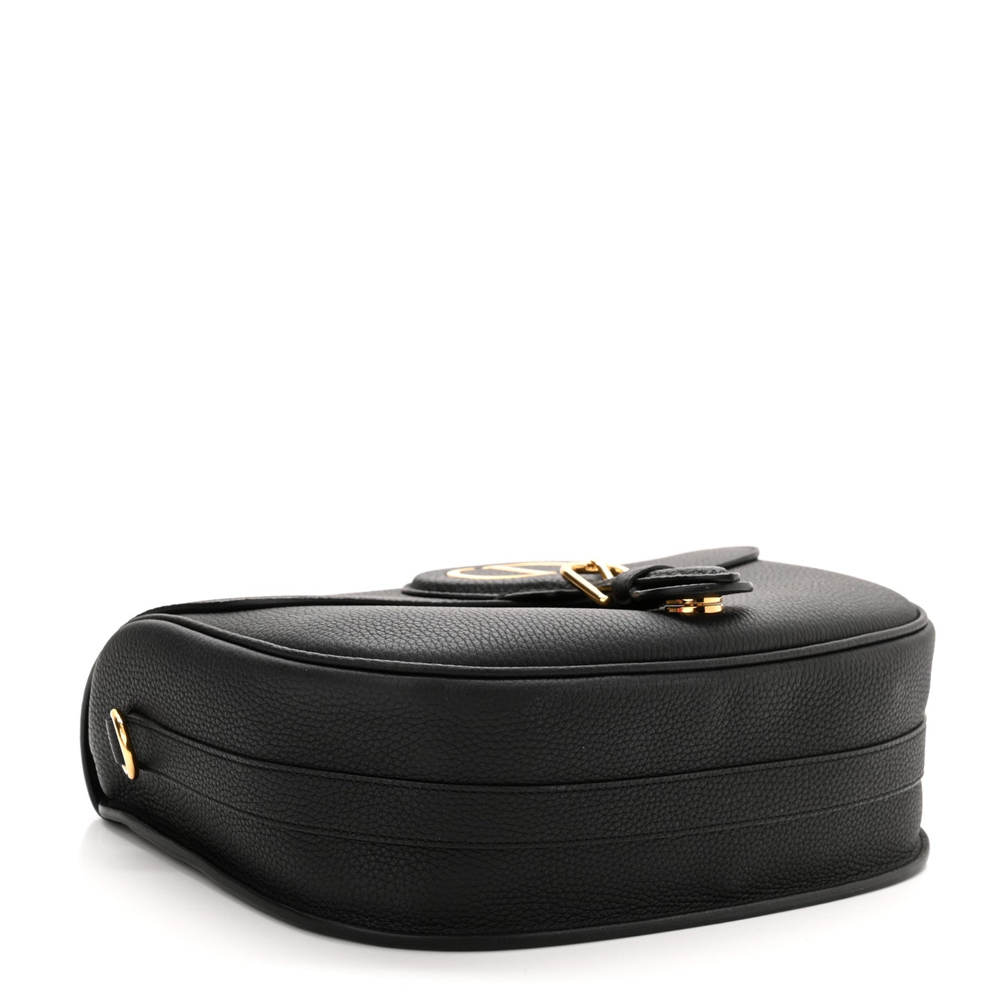 Grained Calfskin Large Bobby Flap Black