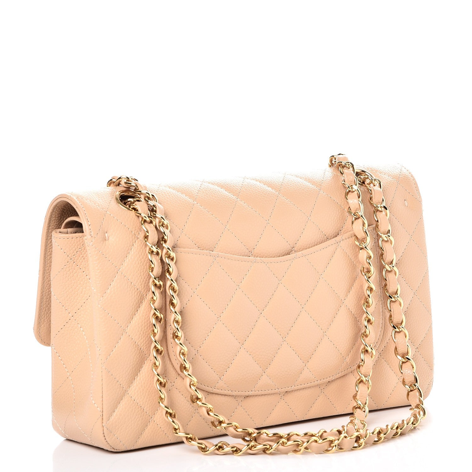 Chanel Caviar Quilted Medium Double Flap Beige Clair 4 of 8