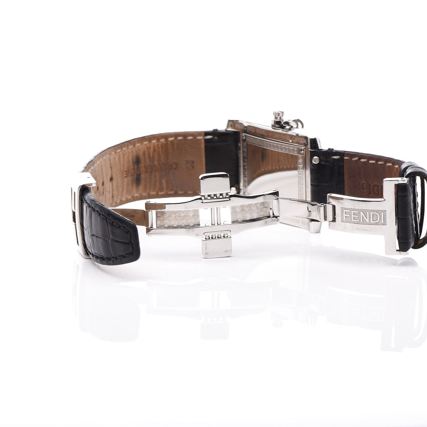 Stainless Steel Alligator Diamond Bezel Mother of Pearl 27mm Quartz Watch
