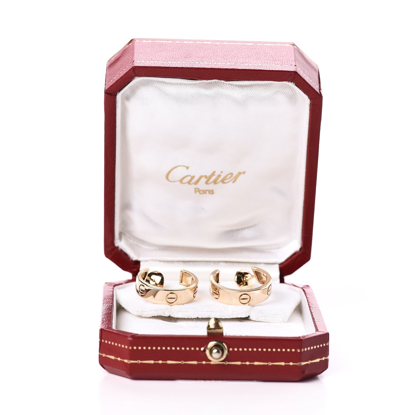 18K Yellow Gold 5.5mm LOVE Hoop Earrings