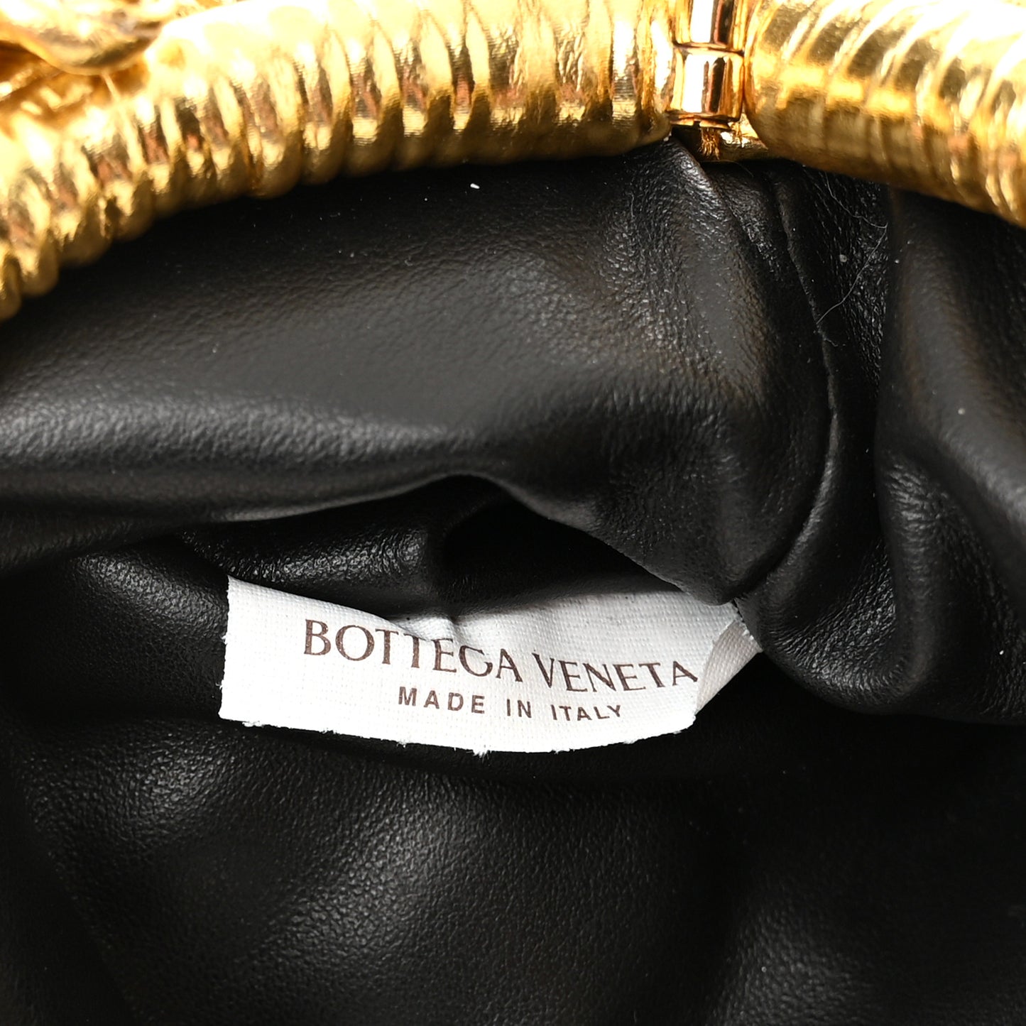 Metallic Bark Calfskin The Mini Pouch Gold