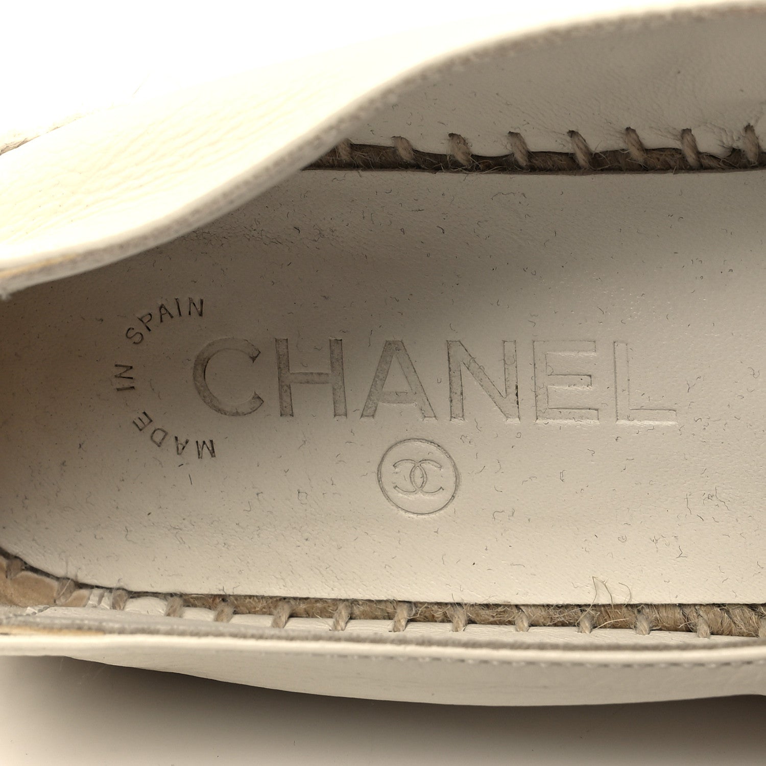 Chanel Lambskin CC Espadrilles 39 White 9 of 9