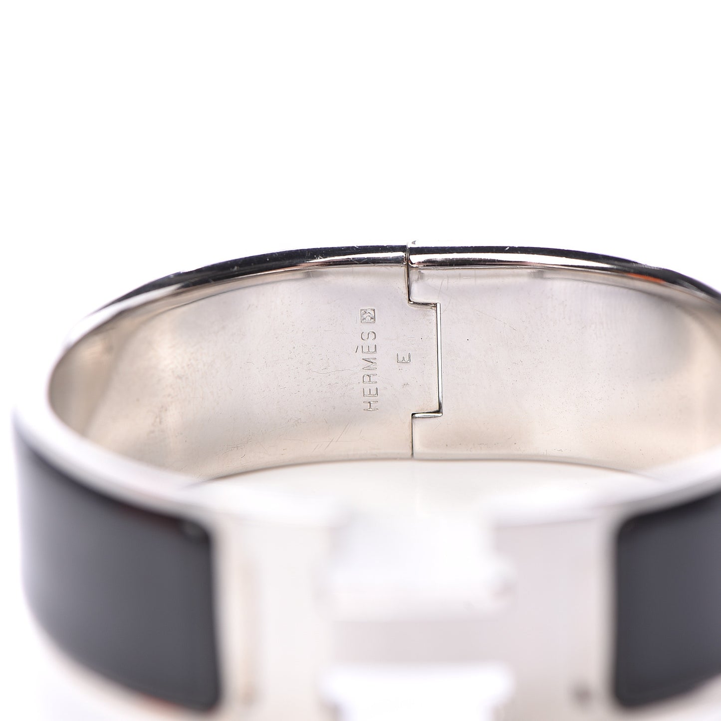 Enamel Wide Clic Clac H Bracelet PM Black