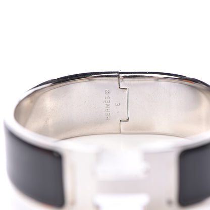 Hermes Enamel Wide Clic Clac H Bracelet PM Black 4 of 6