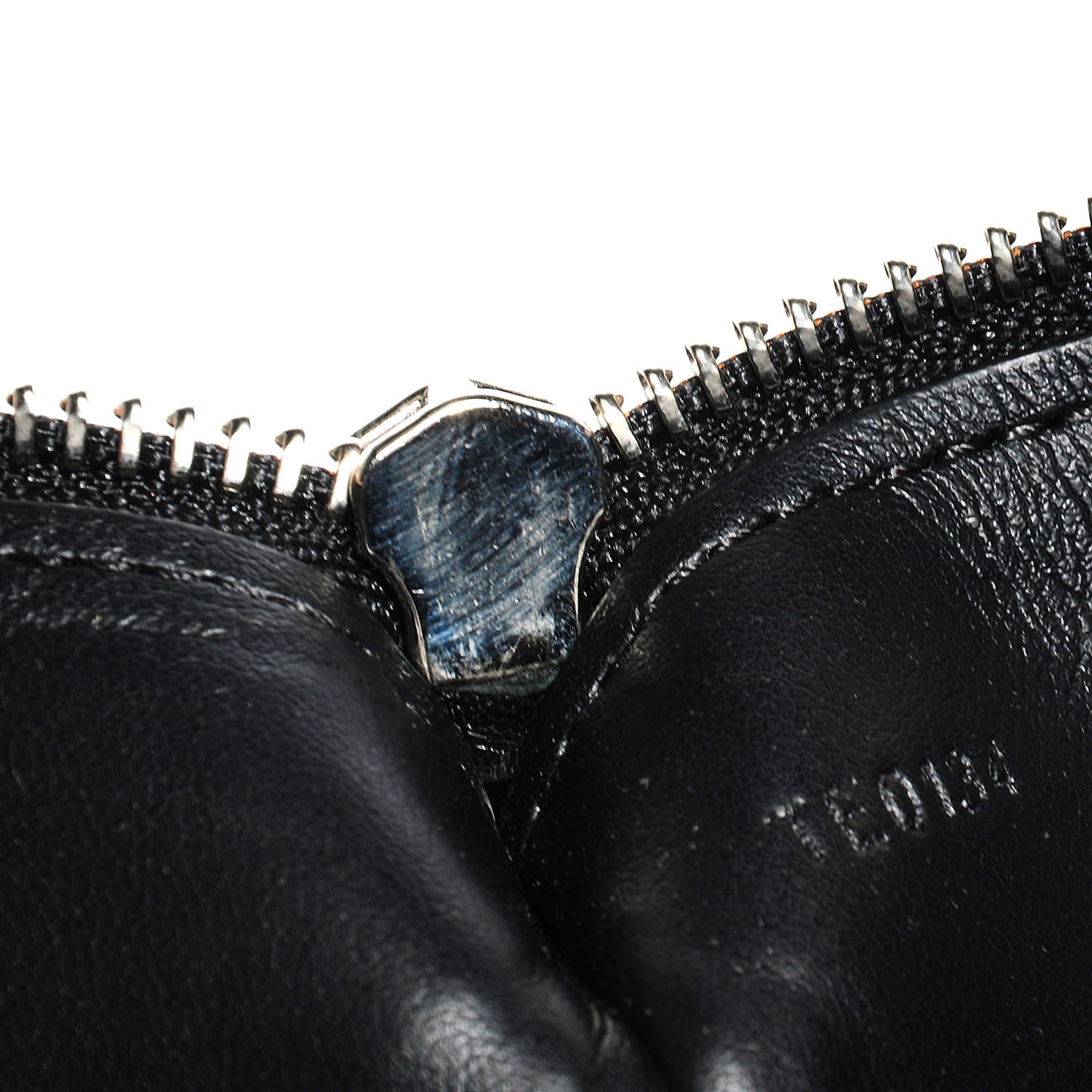 Lambskin Flag Print Zip Pouch Multicolor