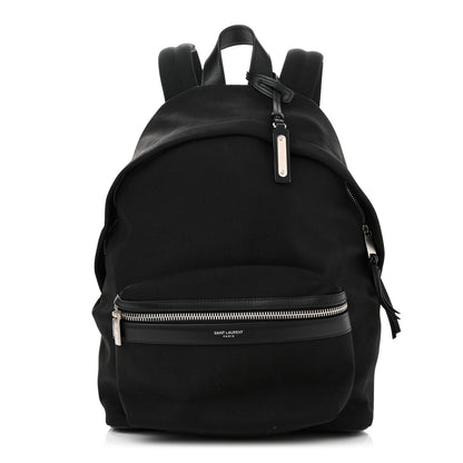 Saint Laurent Canvas City Backpack Black 1 of 10