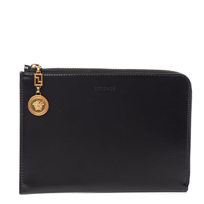 Versace Vitello Zip Pouch Black 1 of 7