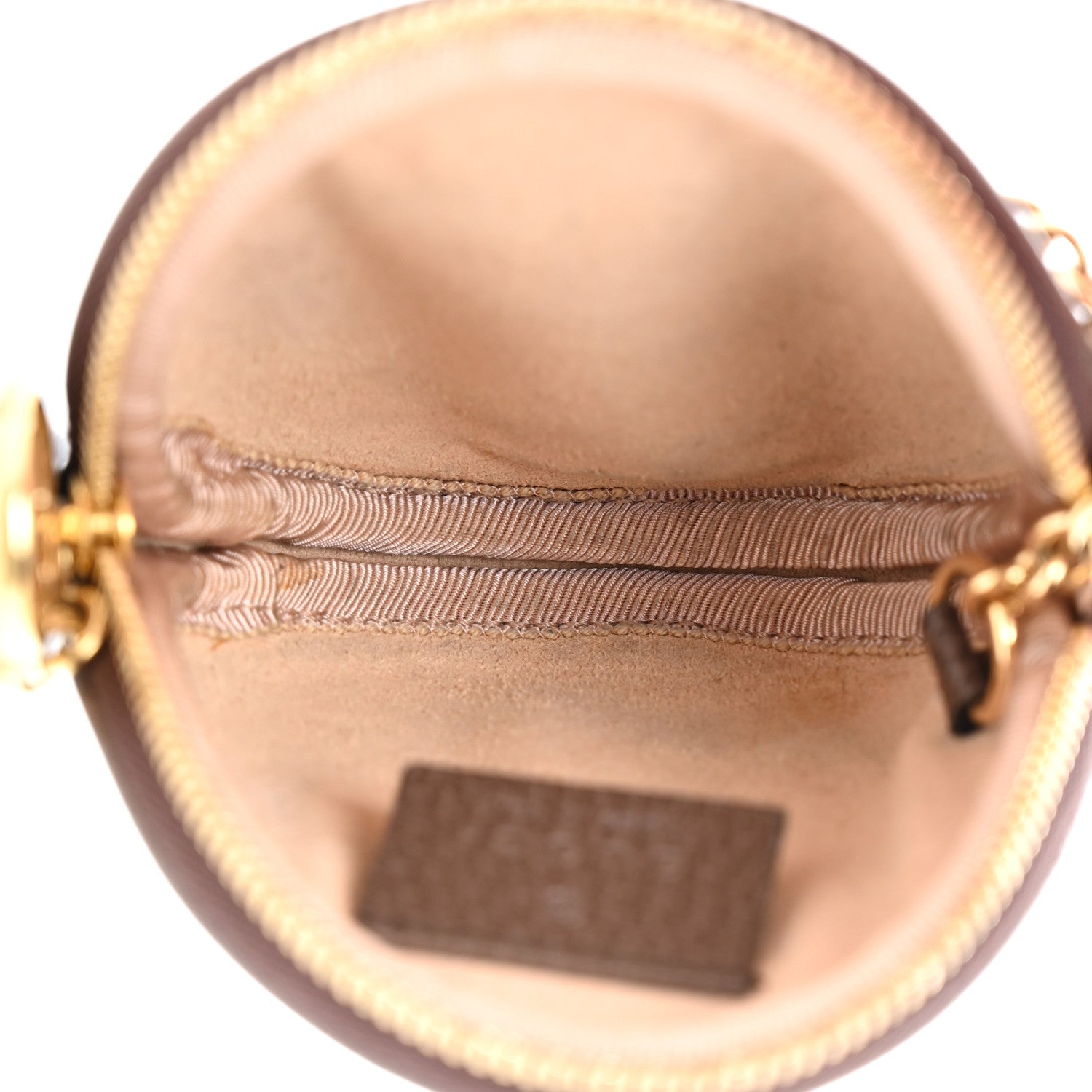 Gucci GG Supreme Monogram Web Ophidia Round Coin Purse Beige New Acero 5 of 7