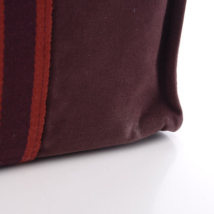 Hermes Canvas Fourre Tout MM Burgundy 14 of 20